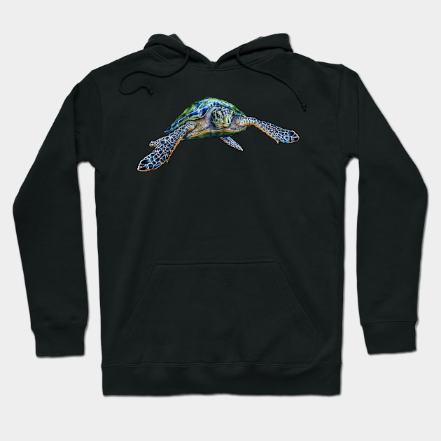 Sea Turtle Hoodie by Tim Jeffs Art